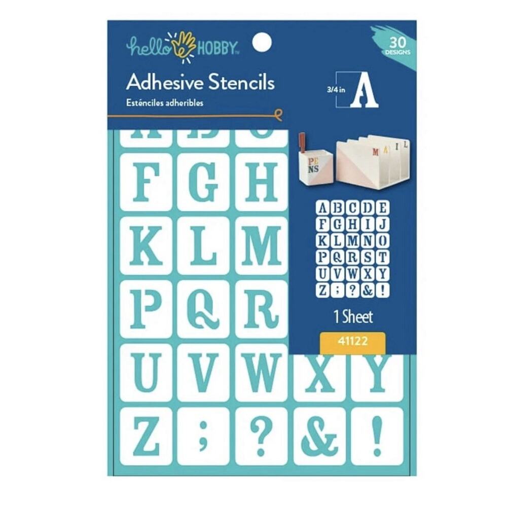 Hello Hobby 0.75" Letter Stencil (30 Count)